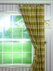 Extra Wide Hudson Large Plaid Tab Top Curtains 100 Inch