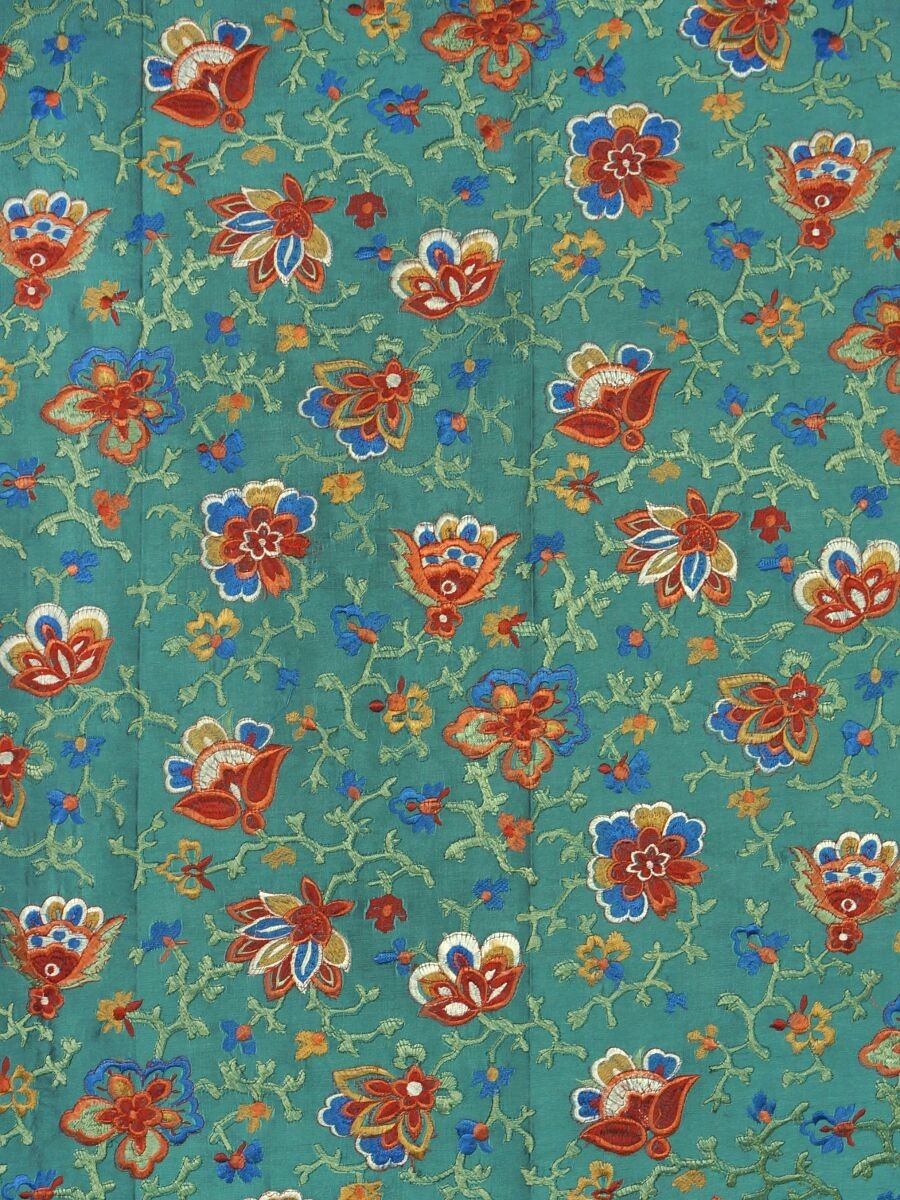 Halo Embroidered Elegant Design Dupioni Silk Custom Made
