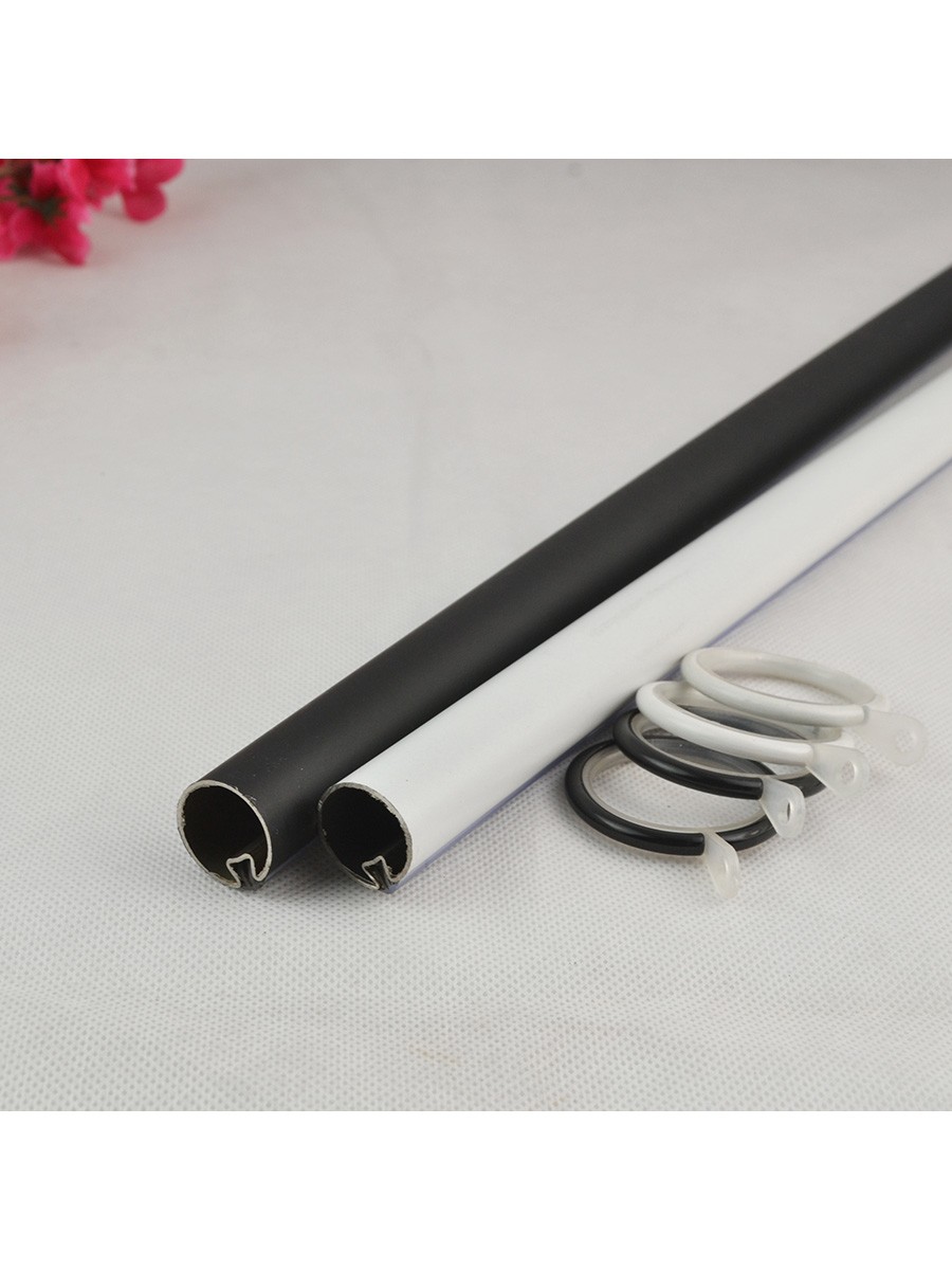 3 4 Quot Hollow Cork Finial Steel Double Curtain Rod Set