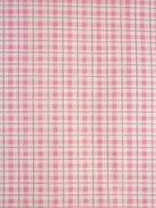 Alamere Pink and Ivory Small Plaid Cotton Fabrics Per Yard