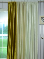 4 Headings Whitney Beige and Yellow Solid Blackout Velvet Curtains