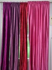 Whitney Pink Red Purple Custom Made Velvet Curtains For Living Room and Theater