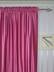 Extra Wide 4 Headings Whitney Pink Red and Purple Solid Blackout Velvet Curtains