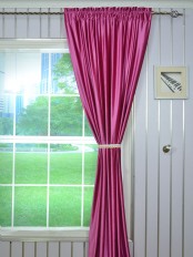 4 Headings Whitney Pink Red and Purple Solid Blackout Velvet Curtains