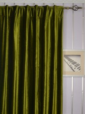 Extra Wide 4 Headings Whitney Green and Blue Solid Blackout Velvet Curtains