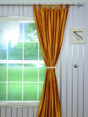 4 Headings Whitney Brown Solid Blackout Velvet Curtains
