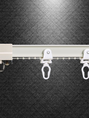 CHR18 Ivory S Fold Bendable Curtain Tracks Ceiling/Wall Mount For Bay Window