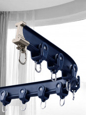 CHR39 Bendable Ivory Silver Blue Champagne Curtain Tracks Ceiling/Wall Mount For Bay Window