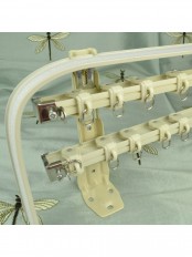 CHR6424 Bendable Triple Curtain Track Set with Valance Track (Color: Ivory)