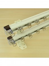 CHR7522 Ceiling & Wall Mount Custom Double Curtain Track Set