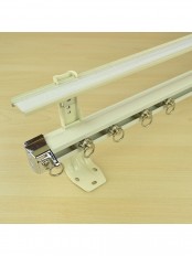 CHR7525 Ceiling & Wall Mount Double Curtain Track Set with Valance Track