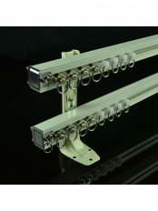 CHR8122 Ivory Double Curtain Tracks Ceiling/Wall Mount