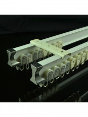 CHR8222 Ivory Bendable Double Curtain Tracks Ceiling/Wall Mount For Bay Window Ceiling Mount