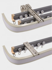 CHRY1124 Bendable Curtain Track And Valance Rail For Bay Window