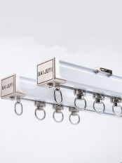 CHRY54 Big White Curtain Tracks Metal Bearing Roller Ceiling/Wall Mount