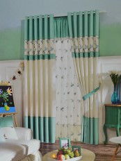 Eclipse Embroidered Elegant Stitching Style Custom Made Curtains (Heading: Eyelet)