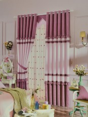 Eclipse Solid Stitching Style and Ruffle Custom Made Curtains