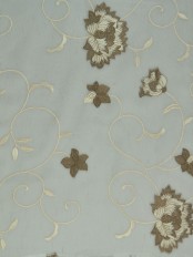 Elbert Flowers Pattern Embroidered Versatile Pleat Sheer Curtains