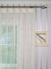 Elbert Daisy Chain Pattern Embroidered Versatile Pleat Sheer Curtains