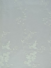 Elbert Vine Leaves Pattern Embroidered Tab Top Sheer Curtains
