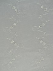 Elbert Vine Floral Pattern Embroidered Tab Top Sheer Curtains