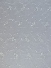Elbert Damask Pattern Embroidered Grommet Sheer Curtains