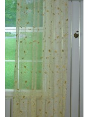 Elbert Floral Embroidered Custom Made Sheer Curtains