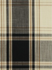 Hudson Yarn Dyed Big Plaid Blackout Custom Made Curtains (Color: Oxford Blue)