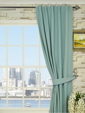 Moonbay Plain Back Tab Cotton Curtain