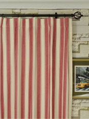 Extra Long Moonbay Narrow-stripe Versatile Pleat Cotton Curtains