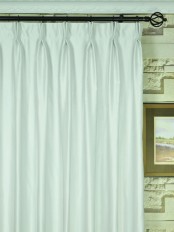 Extra Wide Swan Beige and Yellow Solid Double Pinch Pleat Curtains