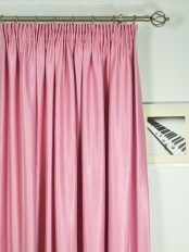 Extra Wide Swan Pink and Red Solid Pencil Pleat Curtains