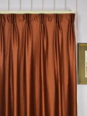 Extra Wide Swan Brown Solid Versatile Pleat Curtains