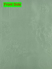 Swan 3D Embossed Medium-scale Floral Custom Made Curtains (Color: Celadon)