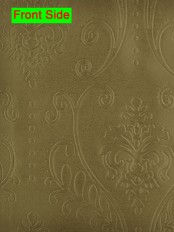 Swan 3D Embossed Floral Damask Custom Made Curtains (Color: Bistre Brown)