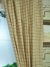 Hudson Cotton Blend Small Plaid Custom Made Curtains