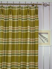 Extra Wide Hudson Cotton Blend Large Plaid Double Pinch Pleat Curtains