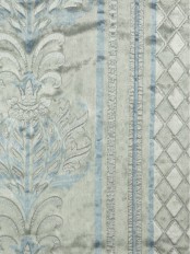 Maia Antique Damask Velvet Custom Made Curtains (Color: Ash gray)