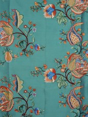 Halo Embroidered Multi-color Scenery Dupioni Silk Fabrics