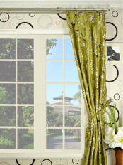 Halo Embroidered Four-leaf Clovers Triple Pinch Pleat Dupioni Silk Curtain