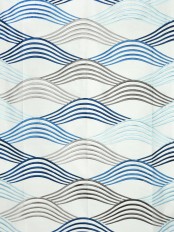 Halo Embroidered Ripple-shaped Dupioni Silk Fabrics