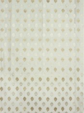 Rainbow Embroidered Lozenge-shaped Dupioni Silk Custom Made Curtains (Color: Beige)