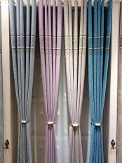 QYFL1421B Wrangell Twill Jacquard Velvet Custom Made Curtains For Living Room