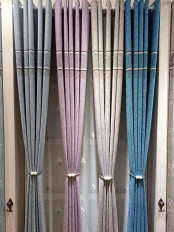 QYFL1421B Wrangell Twill Jacquard Velvet Custom Made Curtains For Living Room