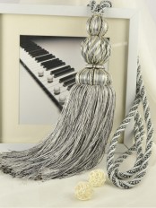 6 Colors QYM30 Polyester and Acrylic Curtain Tassel Tiebacks - Pair