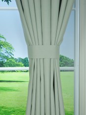 Modern Solid Blackout Cotton Blend Custom Made Curtains