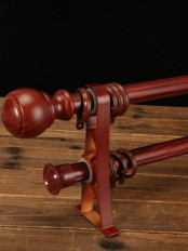 QYR58 1-1/8" Diameter Wood Aluminum Alloy Single Double Curtain rod sets
