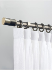 QYR89 1-1/8" New Arrival Luxury White Grey Gold Aluminum Alloy Curtain rod sets
