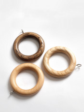 QYT100 Wood Curtain Rings For 0.98"/1.1"/1.18"/1.38" Wood Curtain Rods