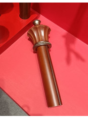 QYT72 Custom 2 Inches Timber Curtain Rods With Hardware Red Wood